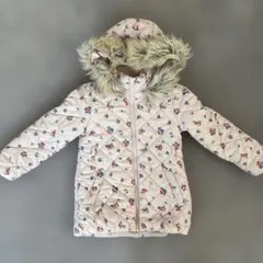 H&M 花柄中綿コート 128cm