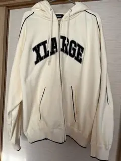 XLARGE ジップアップパーカー ホワイト L