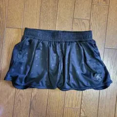 asics 星柄 ランニングショーツ 黒