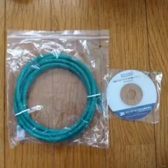 グリーン LANケーブル RJ-45 コネクタ付き　無線LANアダプタ　説明書