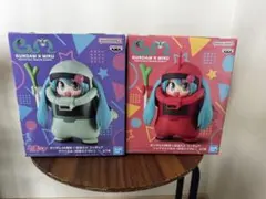 新品未開封ガンダム 初音ミクコラボフィギュア2体セット 45周年