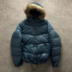 【00s archive】 FUR DOWN JACKET 短丈 Y2K 光沢