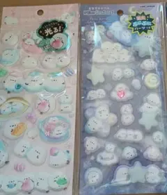 光る シマエナガ ピカプニシール ぷっくりシール クーリア カミオジャパン正規品