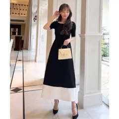 M*i様 神戸レタス　スクエアボートネックニットワンピース