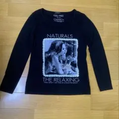 INGNI ブラック 長袖Tシャツ グラフィックプリント