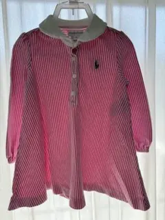 Ralph Lauren ピンクストライプ ワンピース 18M