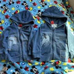 BABYDOLL デニム フード付きトレーナー 2点90cm