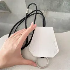 残り１【新品】メゾン マルジェラ 4ステッチ クロシェット ランヤード ホワイト