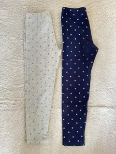 キッズドット柄レギンス2枚セット 120cm