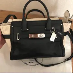 コーチ スワッガー 27 ブラック ショルダーバッグ