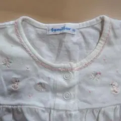 familiar 女児　刺繍ロンパース 60