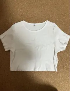 ユニクロ リブクロップドT(半袖)