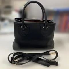 E1-1-4 黒 レザー ショルダーバッグ