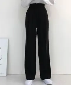 ピンタックワイドスラックス