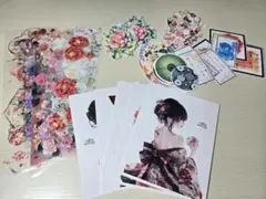 海外マステ　切り売り　和素材　人物ステッカー　コラージュ　まとめ売り