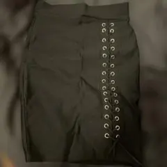 レースアップ 黒 タイトスカート　Sサイズ