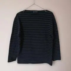 SAINT JAMES 長袖ボーダーシャツ　ネイビー・グリーン