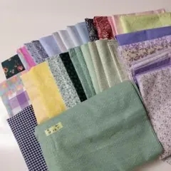 レトロ　アメリカンコットン生地等　ハギレセットG