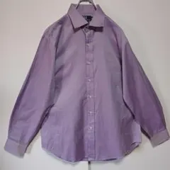 O*e様 90s ポロラルフローレン 長袖シャツ　L 紫　パープル　C536