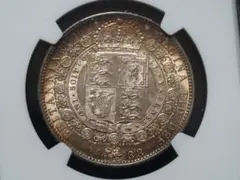 NGC MS62 イギリス ヴィクトリア ダブルフローリン 4シリング 銀貨 NGC MS62』イギリスヴィクトリア女王ダブルフローリン銀貨(1887年