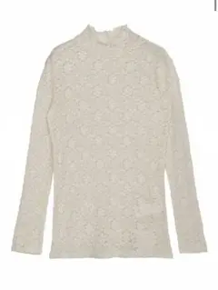 Ameri vintage LACE COLORFUL CUT TOPアイボリー