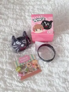 キヨ猫もちもちビーズクッション&キーホルダーラバーバンド&シャカシャカアクキー