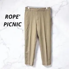 【ロペピクニック】カジュアルパンツ スラックス ベージュ ウエストゴム(S)