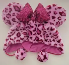 ディズニー ミニーちゃん ヒョウ柄 ファンキャップ