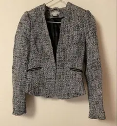 h&m ジャケット　入学式　ツイード　オフィスカジュアル