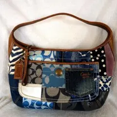 コーチ★デニムパッチワーク　ショルダーバッグ　レア