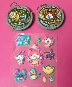 ✭メダルを変形召喚✭ ジバニャン　ロボニャン 　オマケ　ぷっくりシール