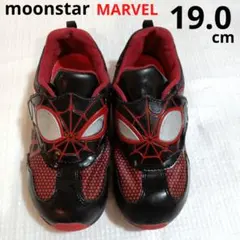 ムーンスターMARVELスパイダーマン キッズスニーカー19cm 男の子 靴 黒