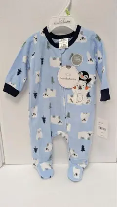 【アメリカ直輸入】ベビー用 あったかパジャマ 0-3ヶ月 (新生児〜60cm)