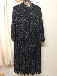 チェック柄 ロングワンピース