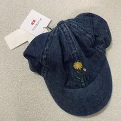【新品未使用】JW アンダーソン　ユニクロ 花 刺繍 デニム キャップ　タグ付き