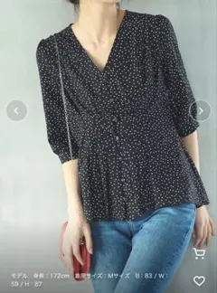 RUIRUE BOUTIQUE ウエストタックデザインブラウスのサムネイル