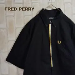 美品】FRED PERRY 半袖シャツ XXL ダークネイビー ボタンダウン - メルカリ