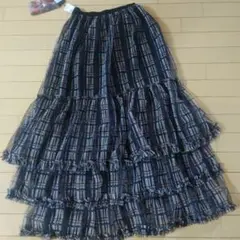ブラウン フレアスカート Fサイズタグ付き
