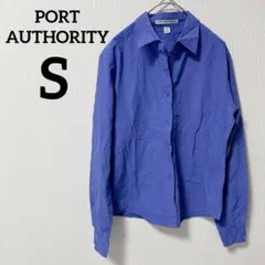 PORT AUTHORITY レディース　ブルー　長袖シャツ 【S】青
