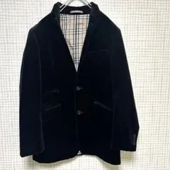 【人気】バーバリーブラックレーベル ベロアテーラードジャケット ノヴァチェック