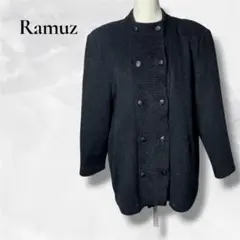 ラムーズ　Ramuz ノーカラージャケット 11AR 、　Lサイズ　相当　黒