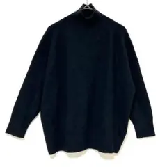 ⁠オフオン OFUON ハイネック ルーズニット セーター 黒 ゆったり M⁠のサムネイル