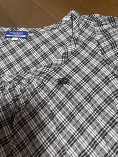 ブルーレーベルBURBERRY チェック柄 フリル袖Tシャツ