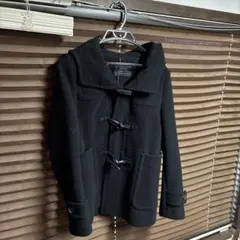 ブラック ダッフルコート フード付き　マカフィー