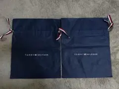 TOMMY HILFIGER ショップ袋 2枚セット 巾着型