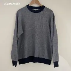 GLOBAL WORK 細ボーダー　ニット セーター