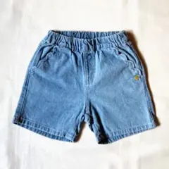 新品 ブランシェス デニムショートパンツ  なみなみカット 110 100