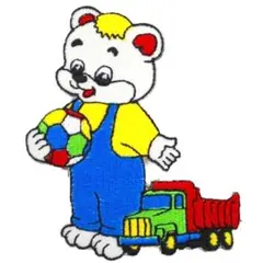 ワッペン くまちゃん かわいい キャラクター アイロン アップリケ送料無料