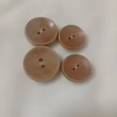 ボタンまとめ売り　昭和レトロ　ブラウン　　木製　おしゃれ　かわいい　ビンテージ