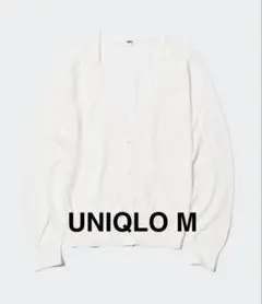 【UNIQLO】ライトVネックカーディガン　オフホワイト　レディースM